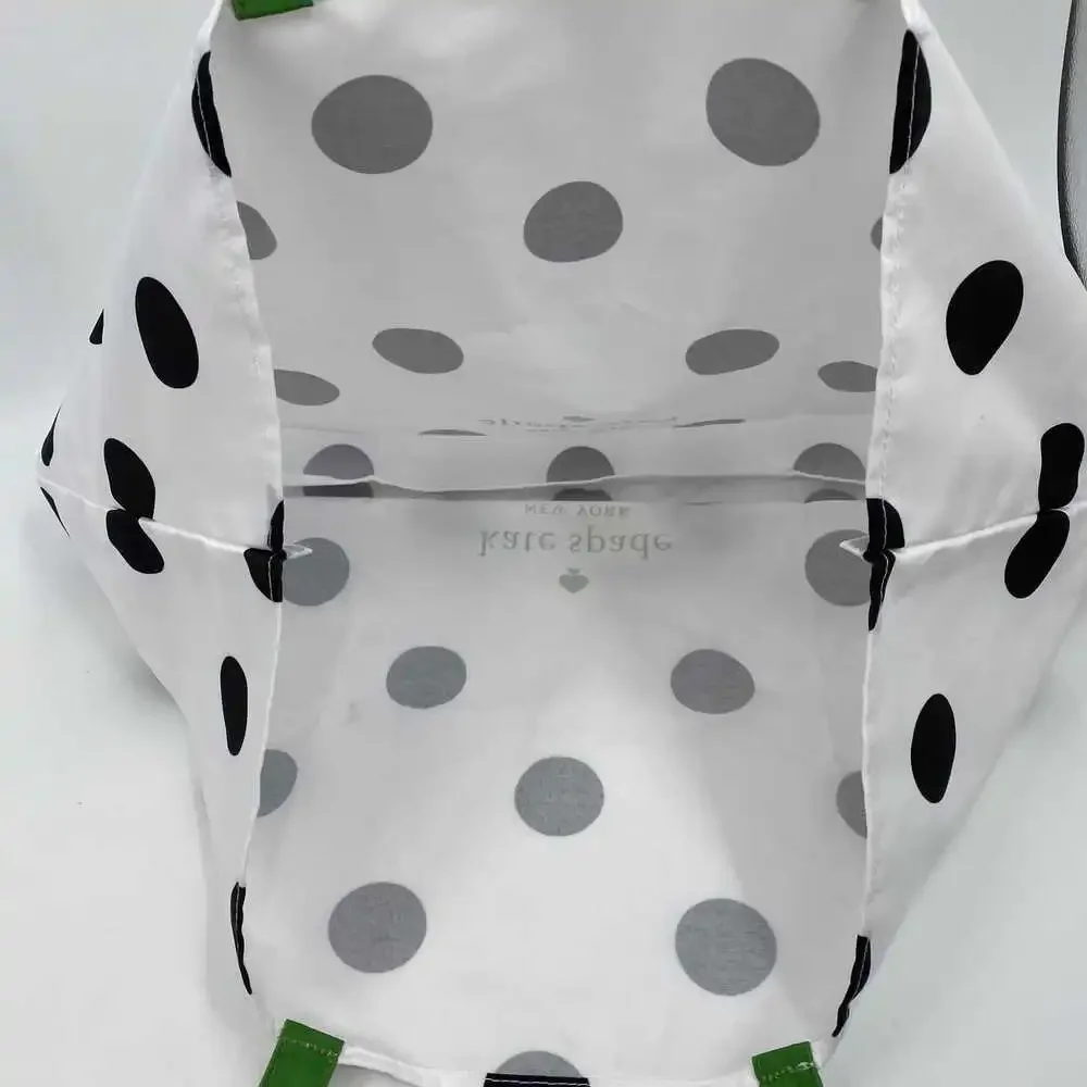 Kate Spade White Black Polka Dot Tote | OS Regular Polyester